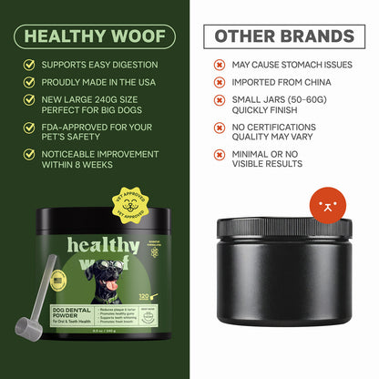 Dental Powder for Dogs - 120 Scoops